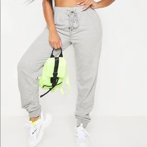 Shape Grey Lace Up Detail Sweat Joggers